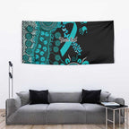 PTSD Awareness Personalised Tapestry Aboriginal Ribbon Dot Painting