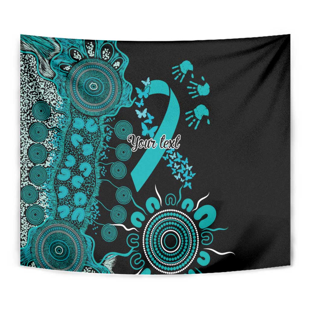 PTSD Awareness Personalised Tapestry Aboriginal Ribbon Dot Painting