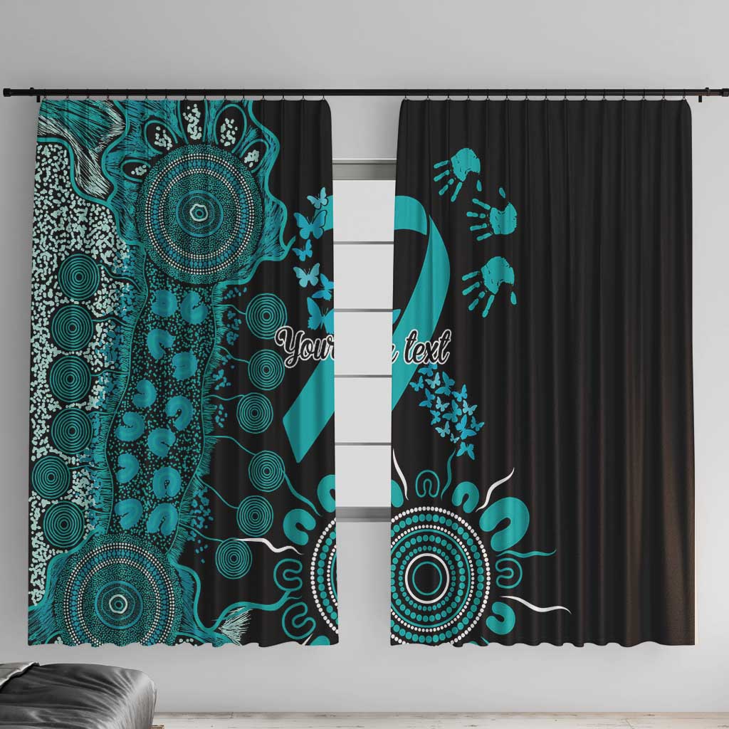 PTSD Awareness Personalised Window Curtain Aboriginal Ribbon Dot Painting