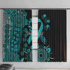 PTSD Awareness Personalised Window Curtain Aboriginal Ribbon Dot Painting