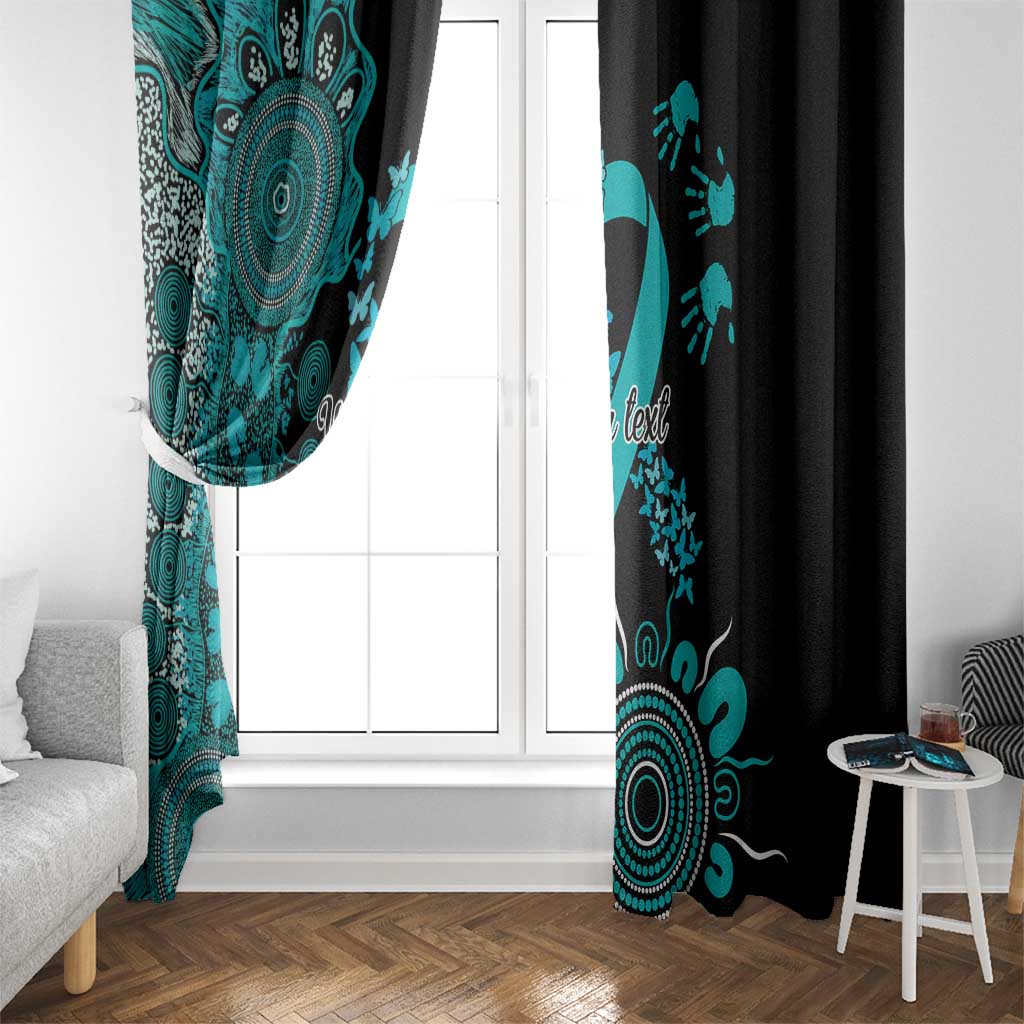 PTSD Awareness Personalised Window Curtain Aboriginal Ribbon Dot Painting