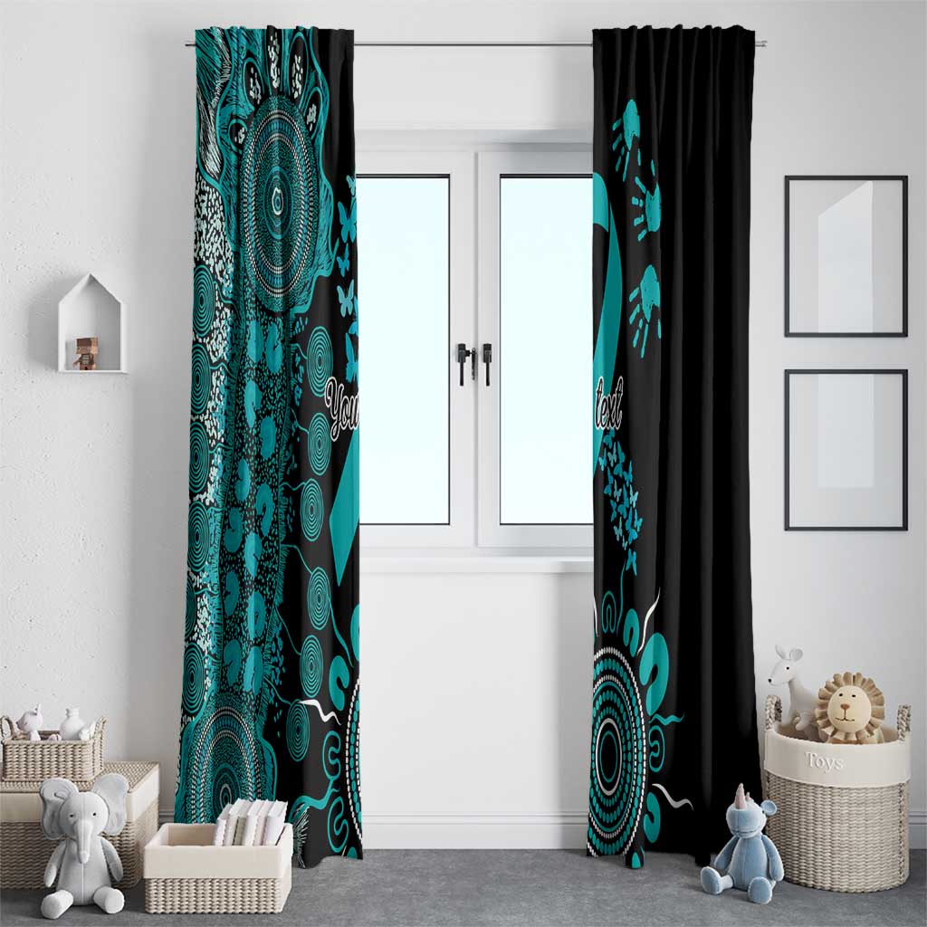 PTSD Awareness Personalised Window Curtain Aboriginal Ribbon Dot Painting