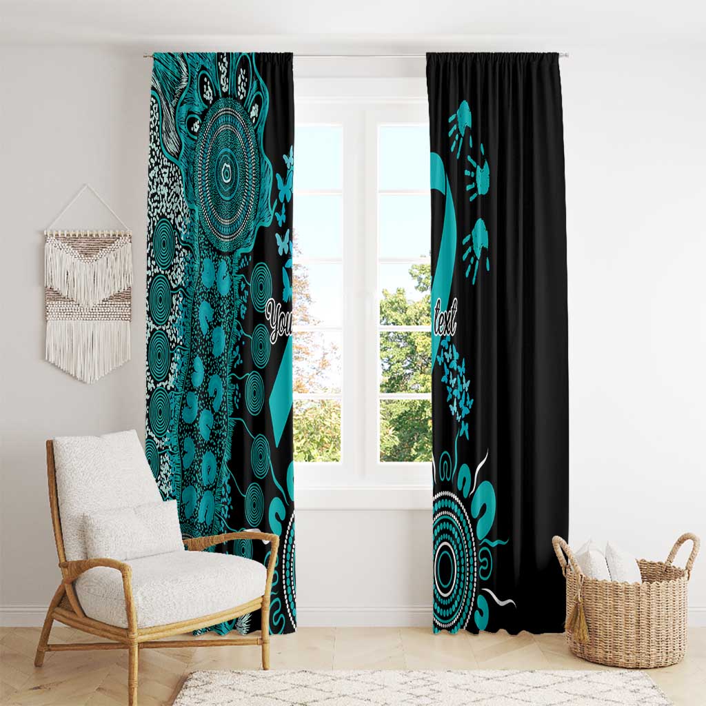 PTSD Awareness Personalised Window Curtain Aboriginal Ribbon Dot Painting