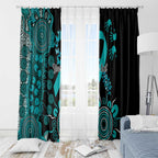 PTSD Awareness Personalised Window Curtain Aboriginal Ribbon Dot Painting
