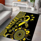 Sarcoma Awareness Personalised Area Rug Aboriginal Ribbon Dot Painting