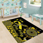 Sarcoma Awareness Personalised Area Rug Aboriginal Ribbon Dot Painting
