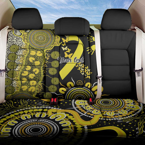 Sarcoma Awareness Personalised Back Car Seat Cover Aboriginal Ribbon Dot Painting