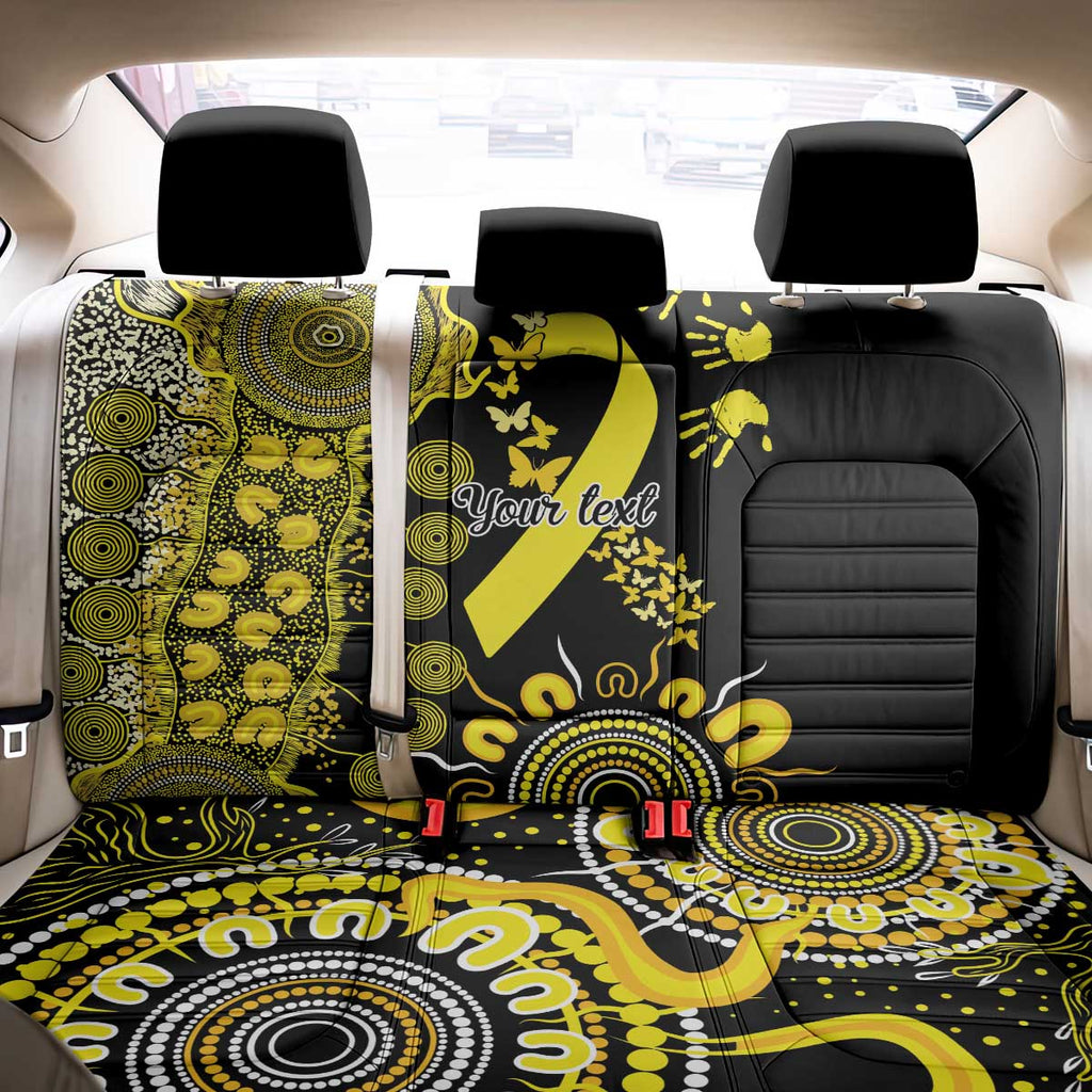 Sarcoma Awareness Personalised Back Car Seat Cover Aboriginal Ribbon Dot Painting