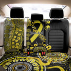 Sarcoma Awareness Personalised Back Car Seat Cover Aboriginal Ribbon Dot Painting