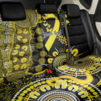 Sarcoma Awareness Personalised Back Car Seat Cover Aboriginal Ribbon Dot Painting