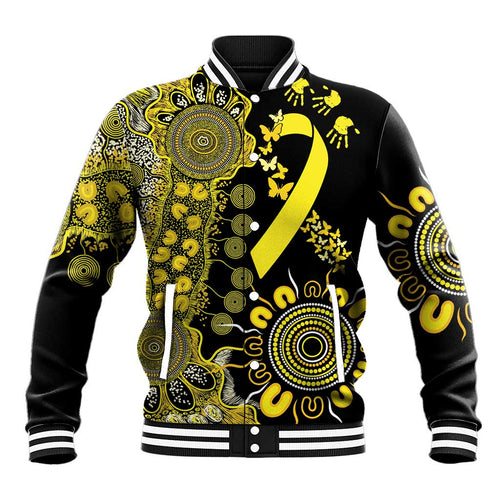 Sarcoma Awareness Personalised Baseball Jacket Aboriginal Ribbon Dot Painting