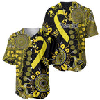 Sarcoma Awareness Personalised Baseball Jersey Aboriginal Ribbon Dot Painting