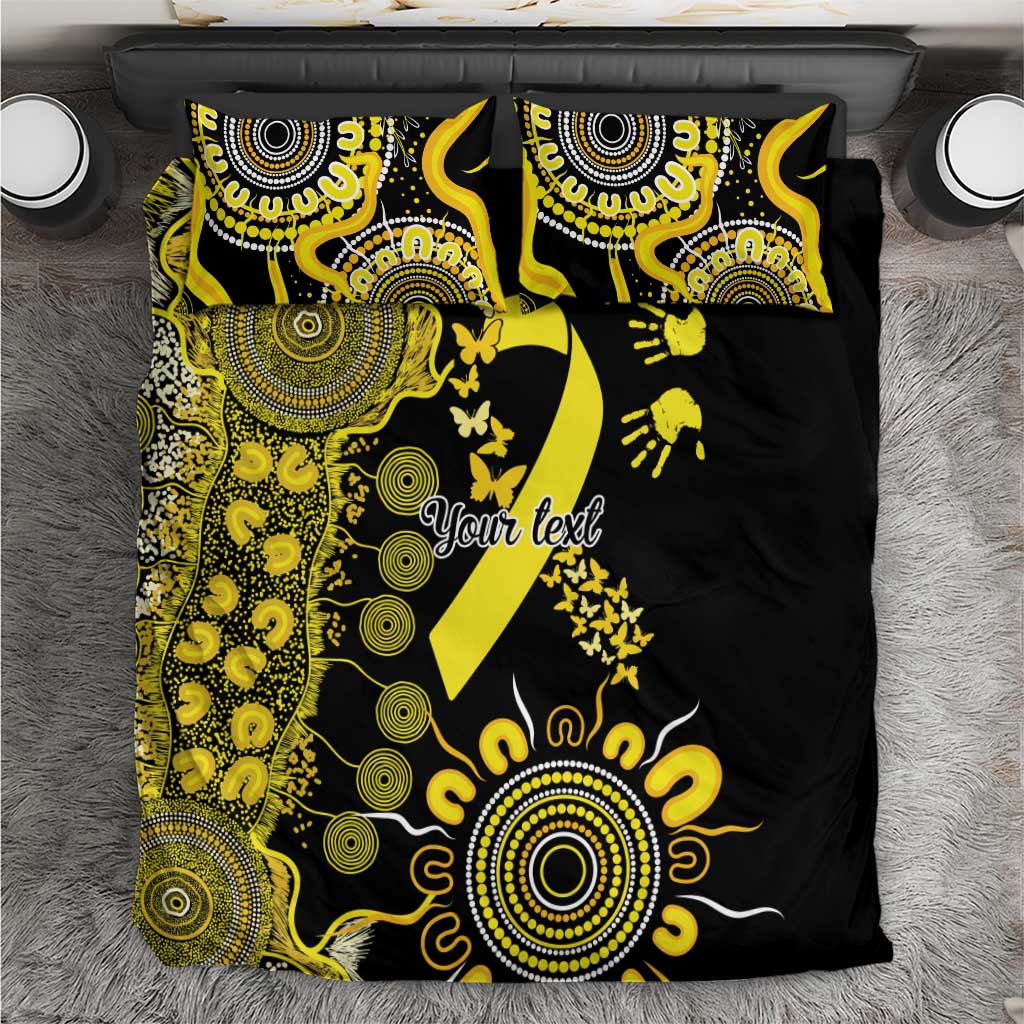Sarcoma Awareness Personalised Bedding Set Aboriginal Ribbon Dot Painting