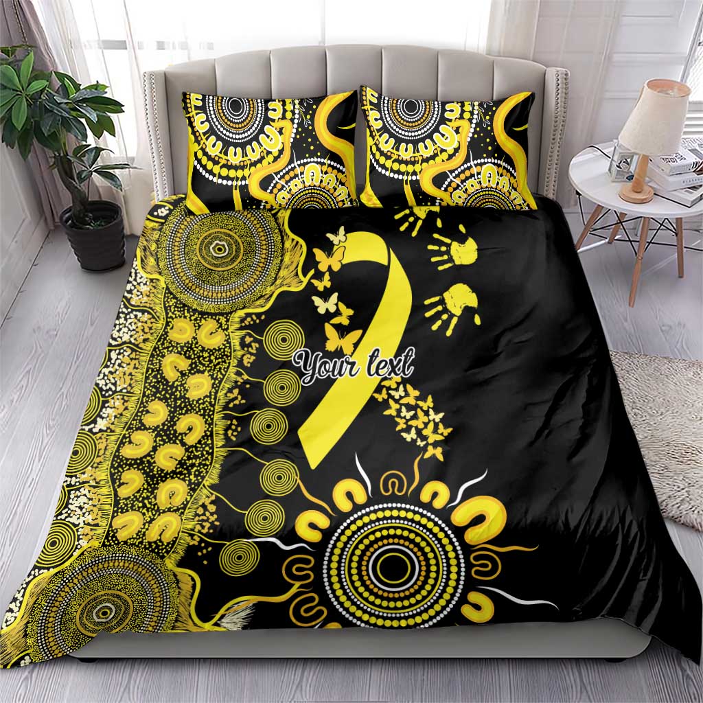 Sarcoma Awareness Personalised Bedding Set Aboriginal Ribbon Dot Painting