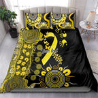 Sarcoma Awareness Personalised Bedding Set Aboriginal Ribbon Dot Painting