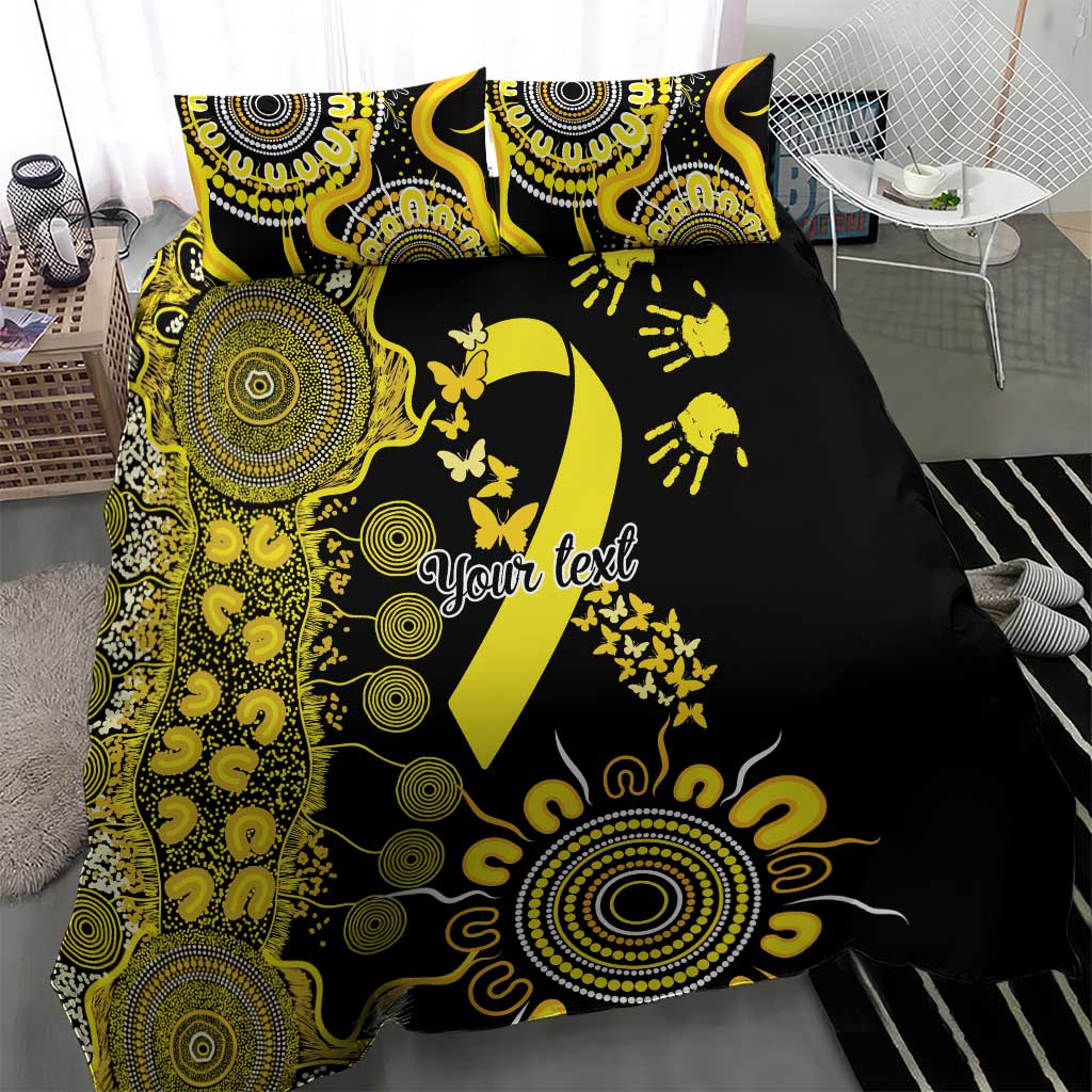 Sarcoma Awareness Personalised Bedding Set Aboriginal Ribbon Dot Painting