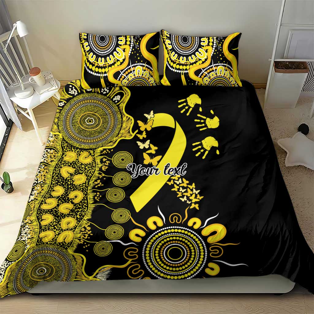 Sarcoma Awareness Personalised Bedding Set Aboriginal Ribbon Dot Painting