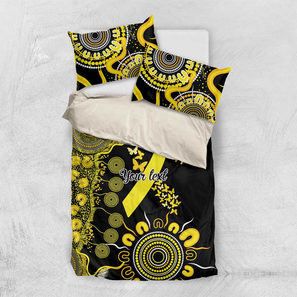 Sarcoma Awareness Personalised Bedding Set Aboriginal Ribbon Dot Painting