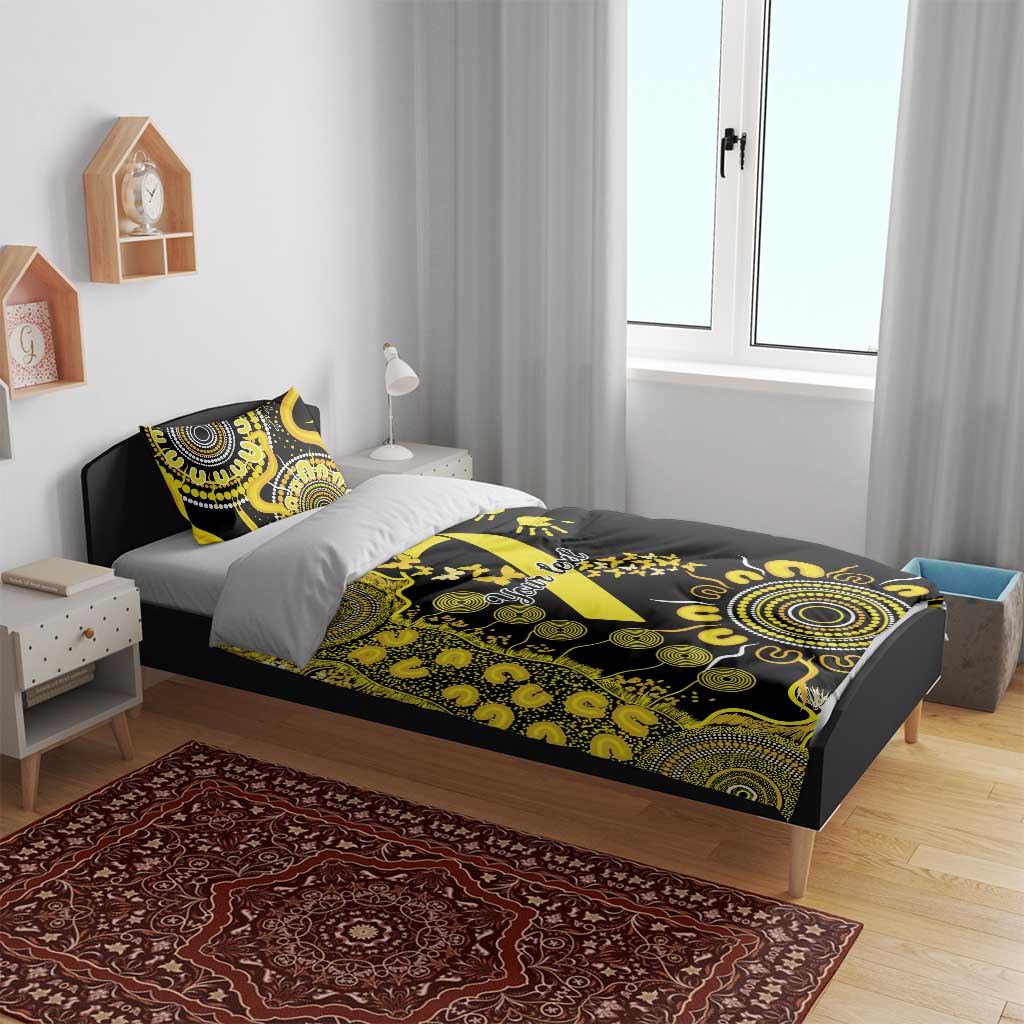 Sarcoma Awareness Personalised Bedding Set Aboriginal Ribbon Dot Painting