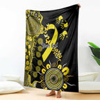Sarcoma Awareness Personalised Blanket Aboriginal Ribbon Dot Painting