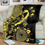 Sarcoma Awareness Personalised Blanket Aboriginal Ribbon Dot Painting