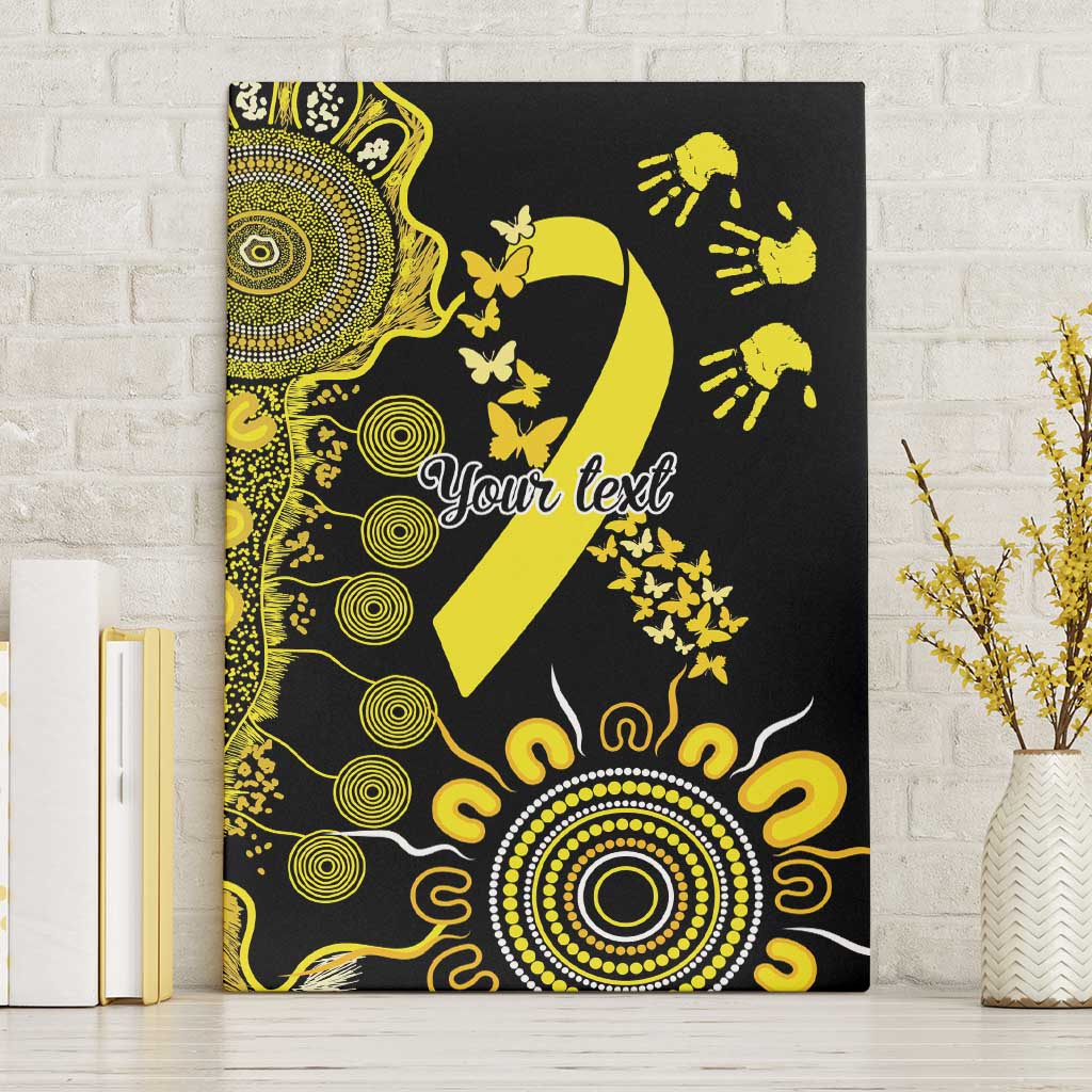 Sarcoma Awareness Personalised Canvas Wall Art Aboriginal Ribbon Dot Painting