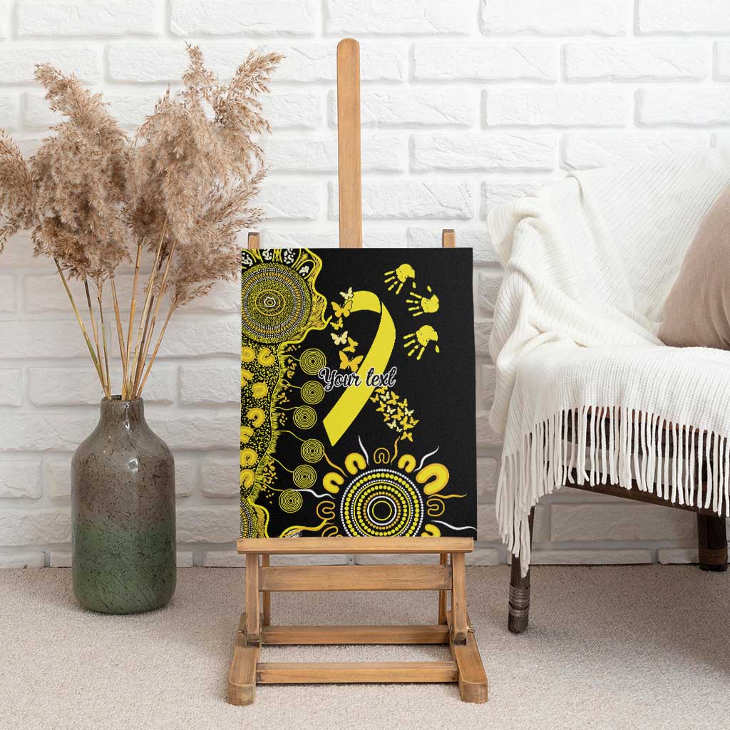 Sarcoma Awareness Personalised Canvas Wall Art Aboriginal Ribbon Dot Painting