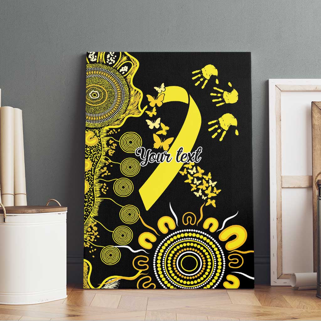 Sarcoma Awareness Personalised Canvas Wall Art Aboriginal Ribbon Dot Painting