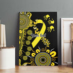 Sarcoma Awareness Personalised Canvas Wall Art Aboriginal Ribbon Dot Painting