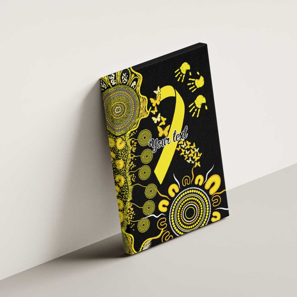 Sarcoma Awareness Personalised Canvas Wall Art Aboriginal Ribbon Dot Painting