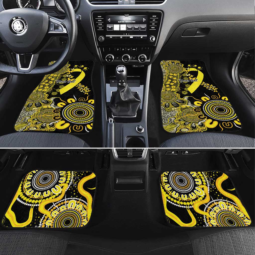 Sarcoma Awareness Personalised Car Mats Aboriginal Ribbon Dot Painting