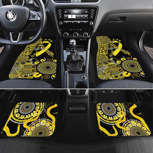Sarcoma Awareness Personalised Car Mats Aboriginal Ribbon Dot Painting