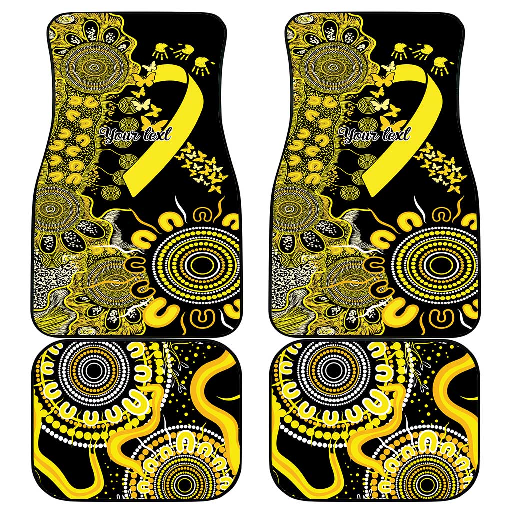 Sarcoma Awareness Personalised Car Mats Aboriginal Ribbon Dot Painting
