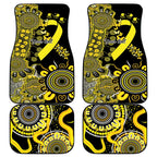 Sarcoma Awareness Personalised Car Mats Aboriginal Ribbon Dot Painting
