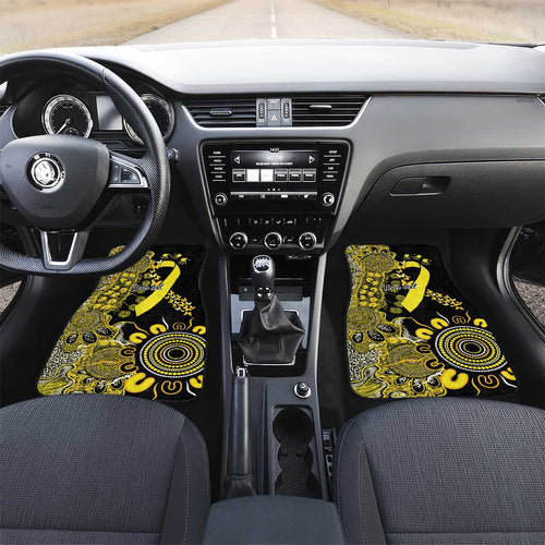 Sarcoma Awareness Personalised Car Mats Aboriginal Ribbon Dot Painting