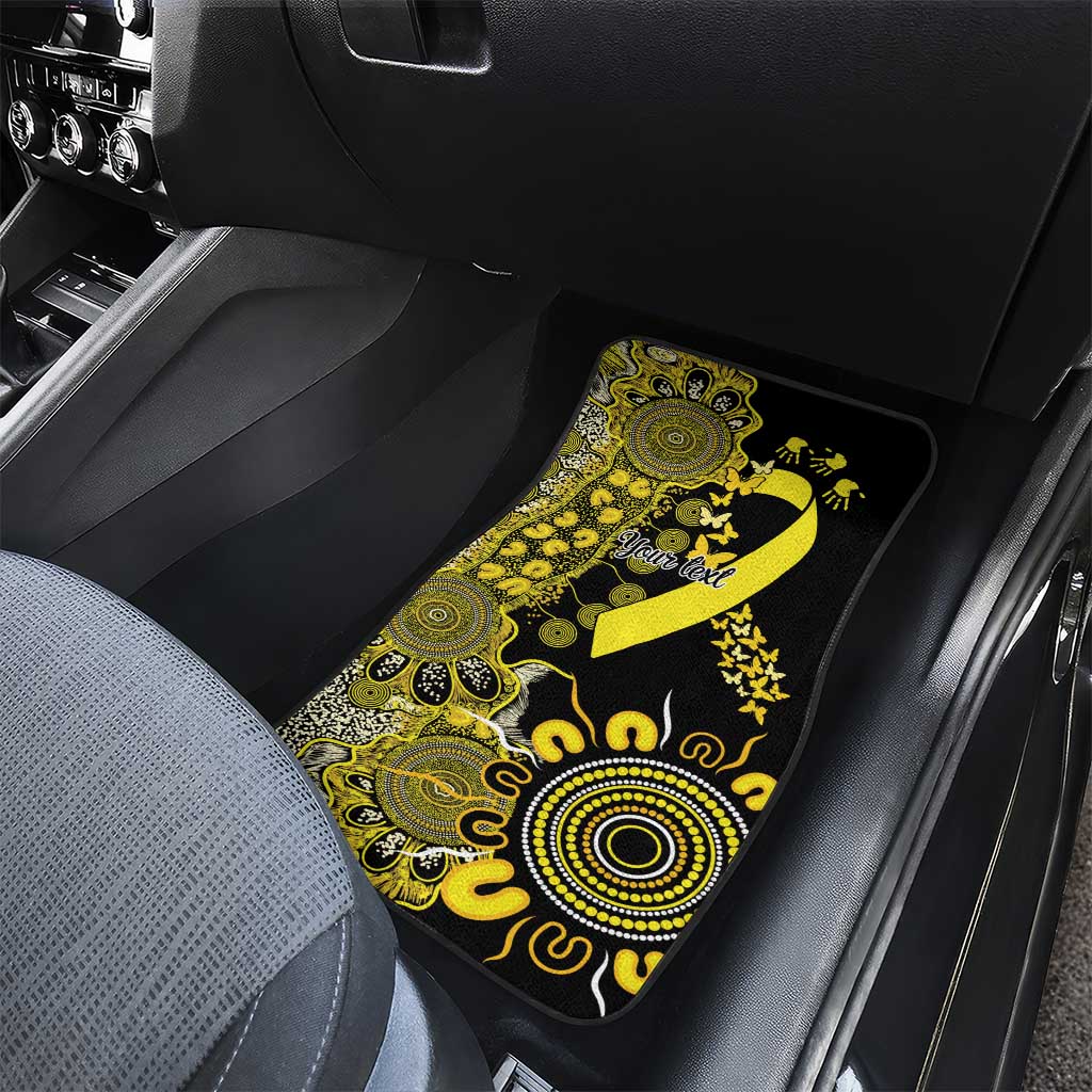 Sarcoma Awareness Personalised Car Mats Aboriginal Ribbon Dot Painting