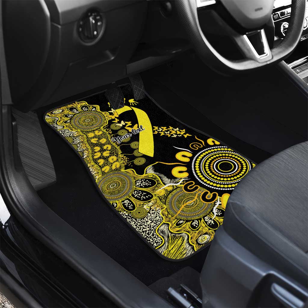 Sarcoma Awareness Personalised Car Mats Aboriginal Ribbon Dot Painting