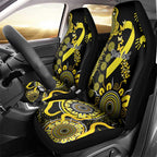 Sarcoma Awareness Personalised Car Seat Cover Aboriginal Ribbon Dot Painting