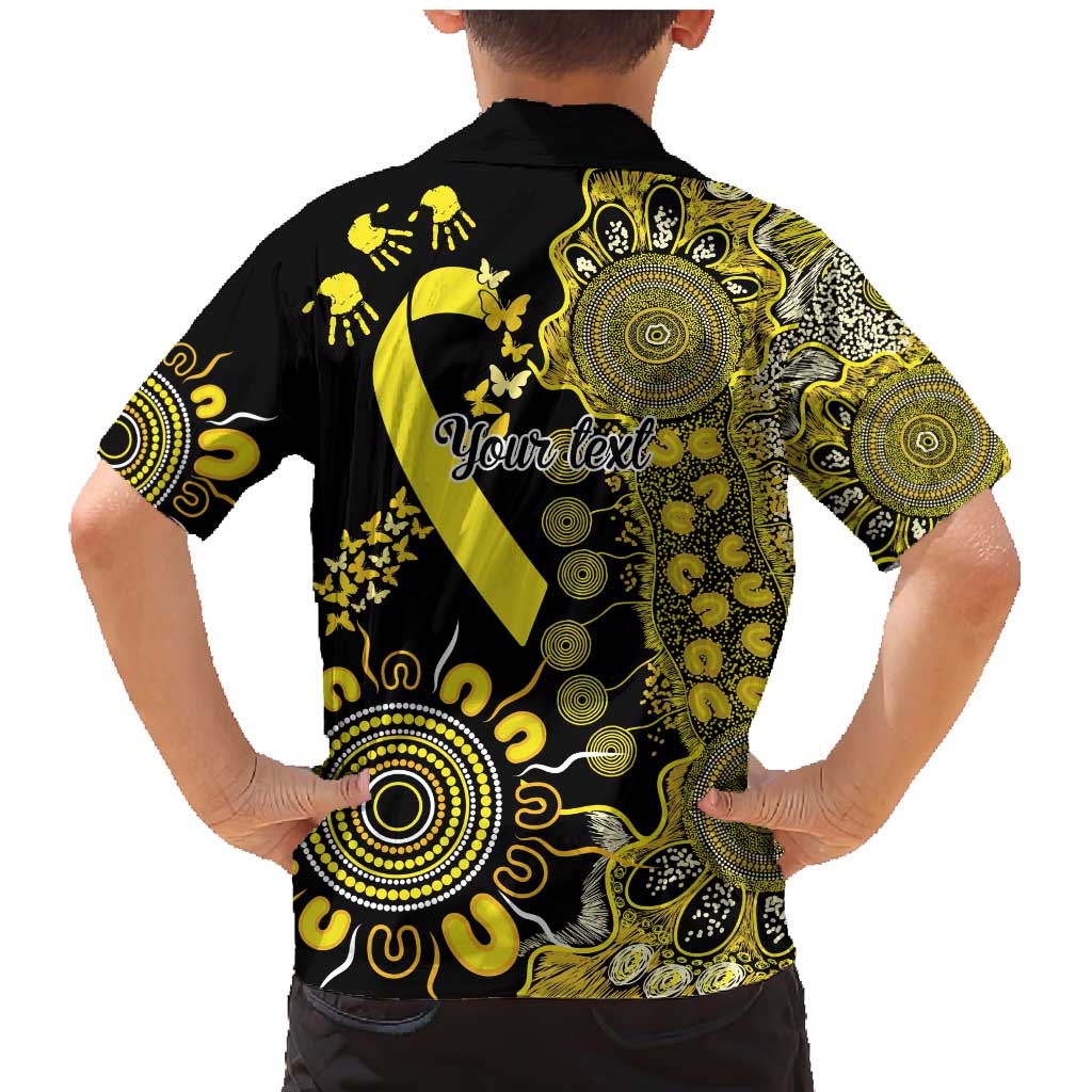 Sarcoma Awareness Personalised Family Matching Mermaid Dress and Hawaiian Shirt Aboriginal Ribbon Dot Painting