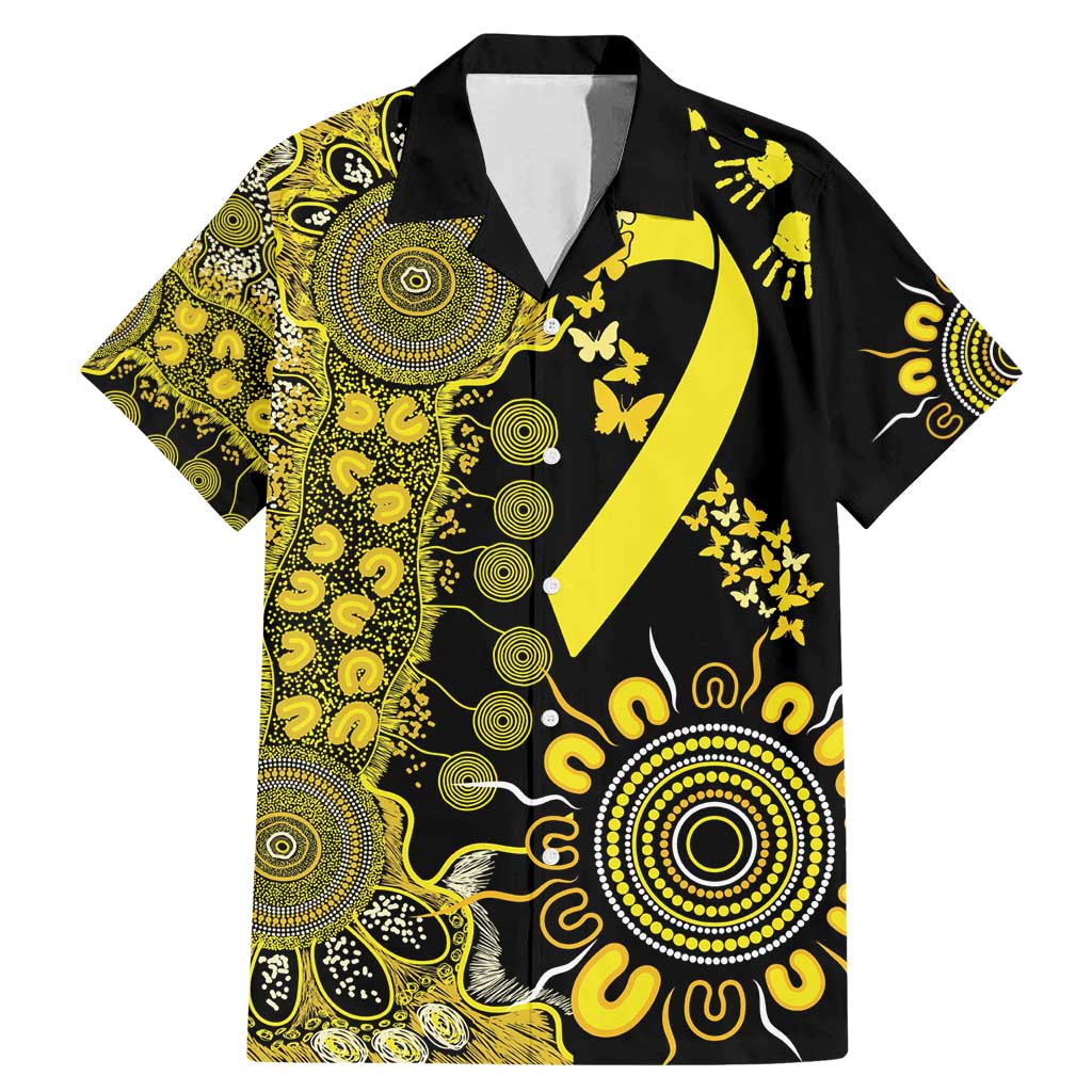 Sarcoma Awareness Personalised Family Matching Mermaid Dress and Hawaiian Shirt Aboriginal Ribbon Dot Painting