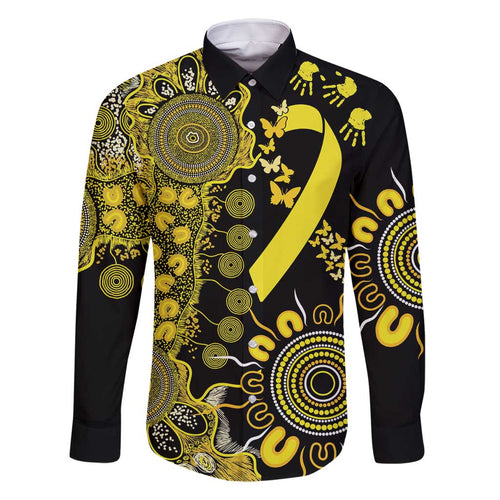 Sarcoma Awareness Personalised Family Matching Mermaid Dress and Hawaiian Shirt Aboriginal Ribbon Dot Painting