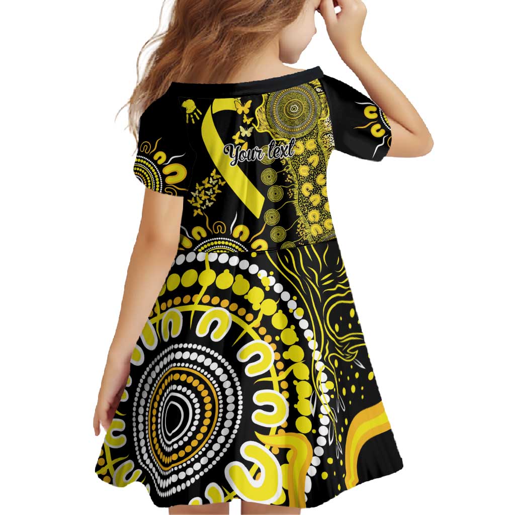 Sarcoma Awareness Personalised Family Matching Off Shoulder Maxi Dress and Hawaiian Shirt Aboriginal Ribbon Dot Painting