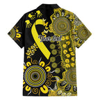 Sarcoma Awareness Personalised Family Matching Short Sleeve Bodycon Dress and Hawaiian Shirt Aboriginal Ribbon Dot Painting
