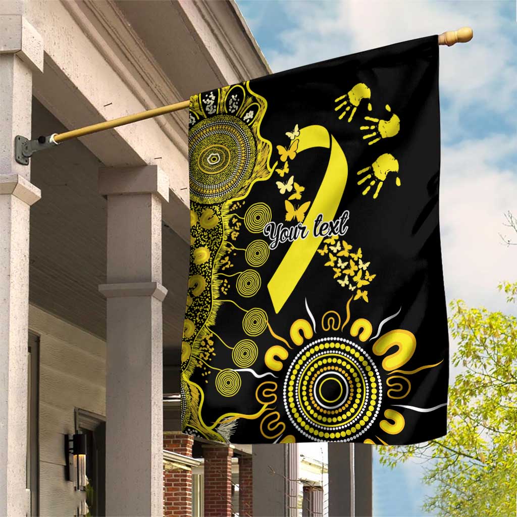 Sarcoma Awareness Personalised Garden Flag Aboriginal Ribbon Dot Painting