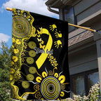 Sarcoma Awareness Personalised Garden Flag Aboriginal Ribbon Dot Painting