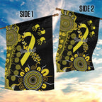 Sarcoma Awareness Personalised Garden Flag Aboriginal Ribbon Dot Painting
