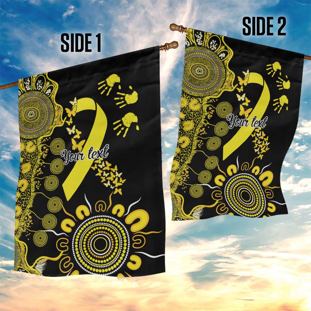 Sarcoma Awareness Personalised Garden Flag Aboriginal Ribbon Dot Painting