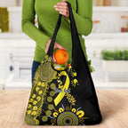 Sarcoma Awareness Personalised Grocery Bag Aboriginal Ribbon Dot Painting