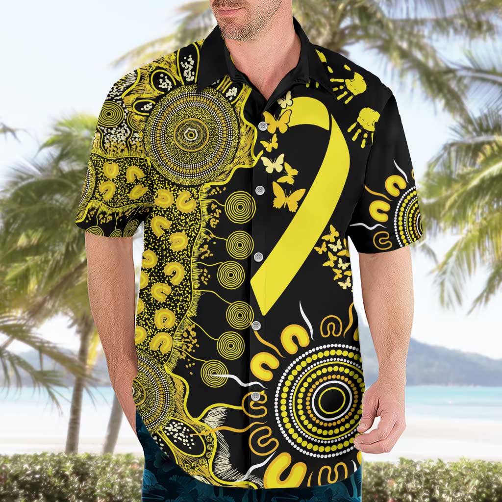 Sarcoma Awareness Personalised Hawaiian Shirt Aboriginal Ribbon Dot Painting