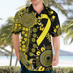 Sarcoma Awareness Personalised Hawaiian Shirt Aboriginal Ribbon Dot Painting